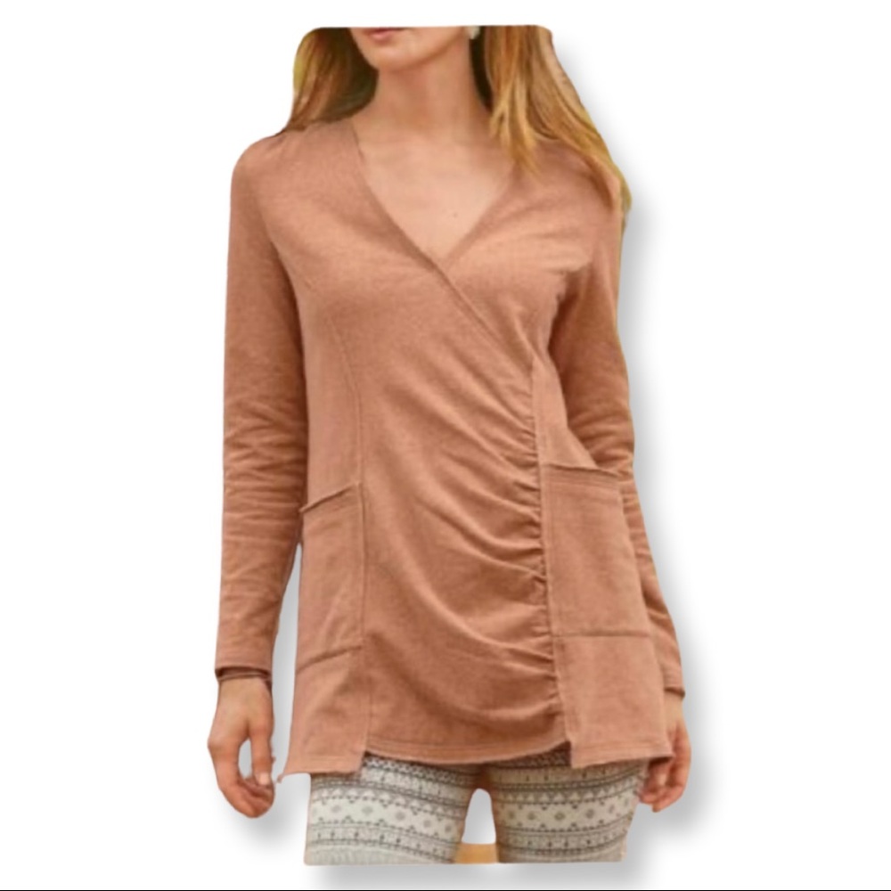 Sundance Boho Crossover Front V-neck With Pockets Size Small